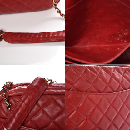 Chanel Lambskin Quilted Camera Case Bag Red 7 of 11