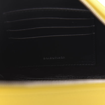 Balenciaga Shiny Day Calfskin Logo M Triangle Pouch Jaune Black 8 of 9