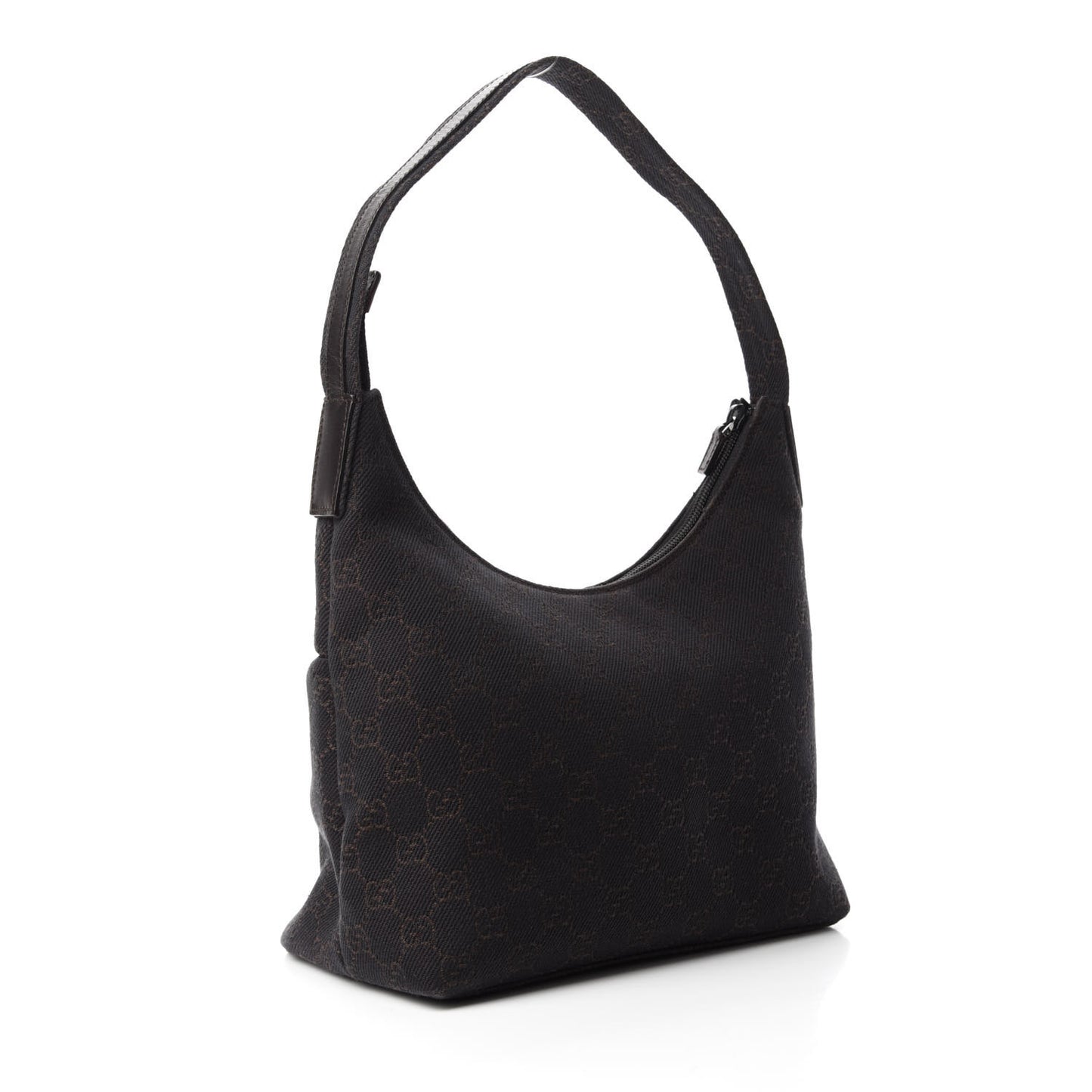 Denim Monogram Small Hobo Dark Brown