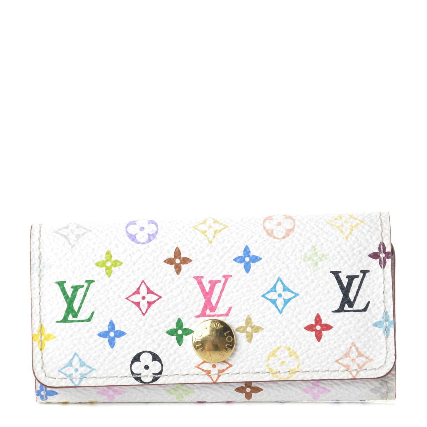 Monogram Multicolor Multicles 4 Key Holder White Litchi