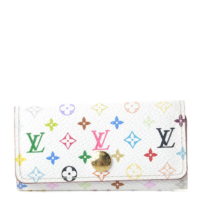 Louis Vuitton Monogram Multicolor Multicles 4 Key Holder White Litchi 1 of 10