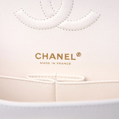 Chanel Caviar Quilted Medium Double Flap White 8 of 9