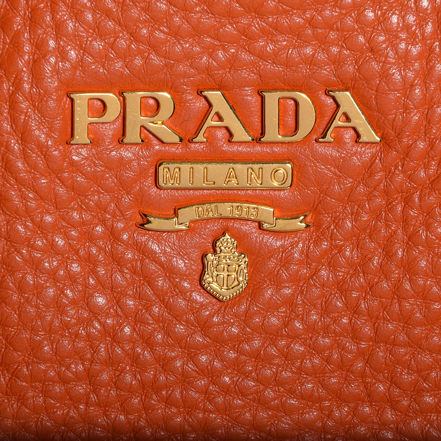 Prada Vitello Daino Side Zip Shopping Tote Papaya 11 of 12