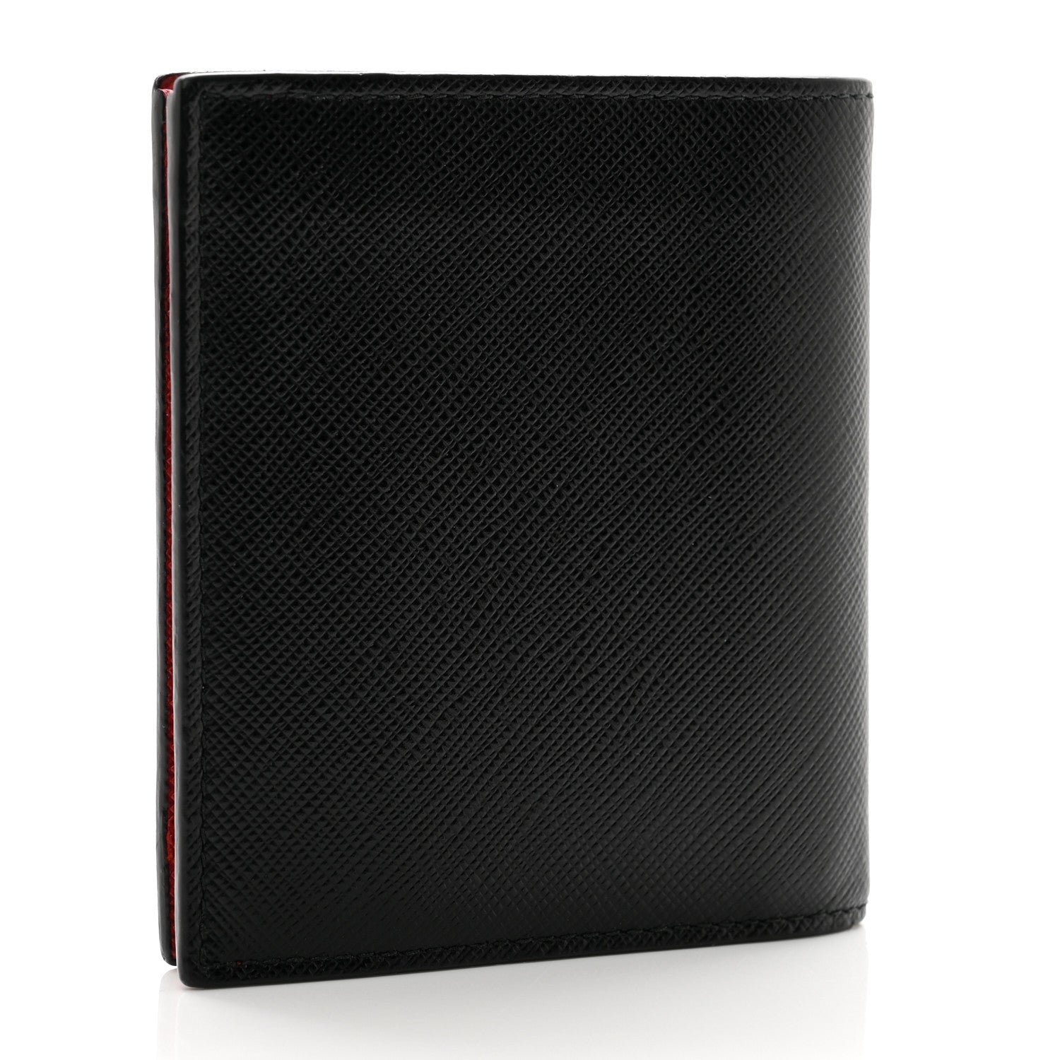 Prada Saffiano Bi-Fold Wallet Black Fuoco 3 of 8