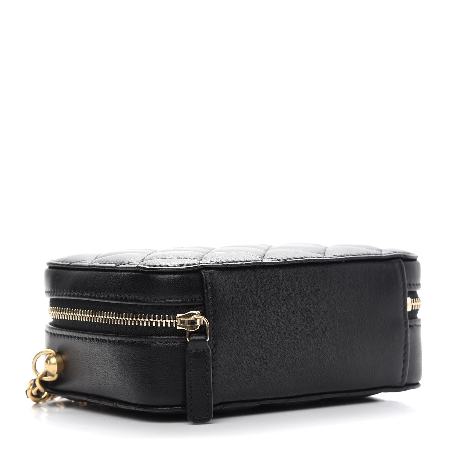 Chanel Lambskin Quilted CC Pearl Crush Camera Case Black 4 of 9