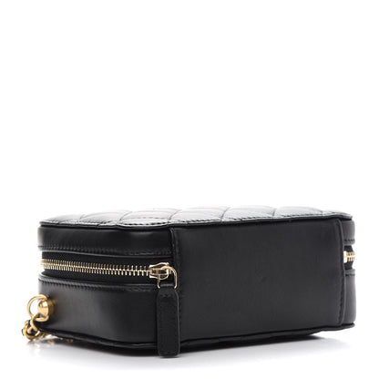 Chanel Lambskin Quilted CC Pearl Crush Camera Case Black 4 of 9