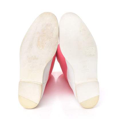Hermes Toile Calfskin Kelly Jumping Boots 37.5 Blanc 5 of 8