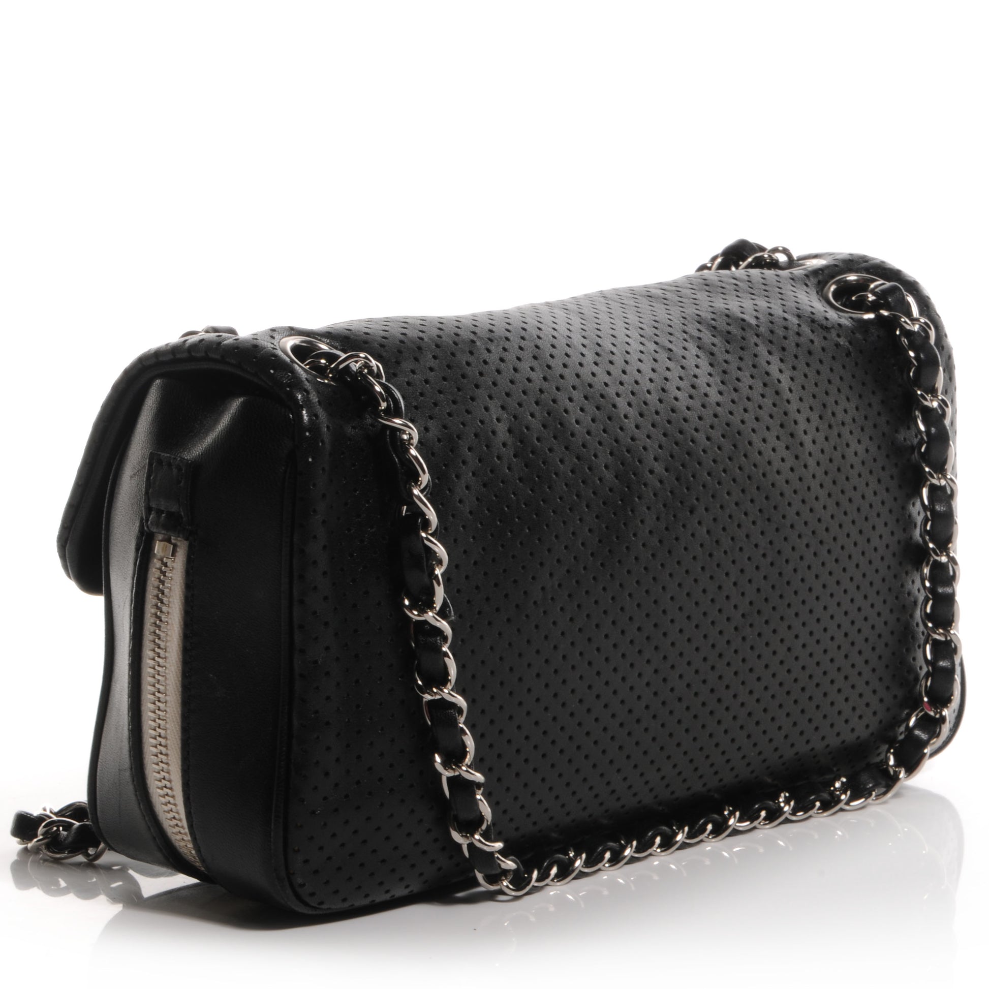 Chanel Lambskin Perforated Medium Baseball Spirit Black 3 of 8