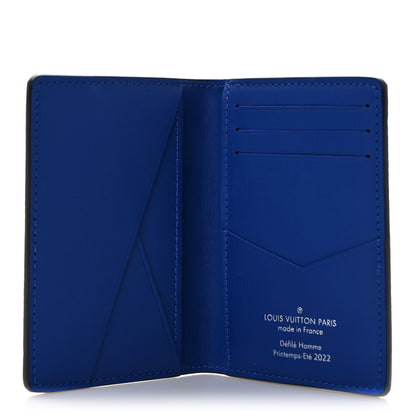 Louis Vuitton Taurillon Illusion Pocket Organizer Bleu Vert 5 of 7