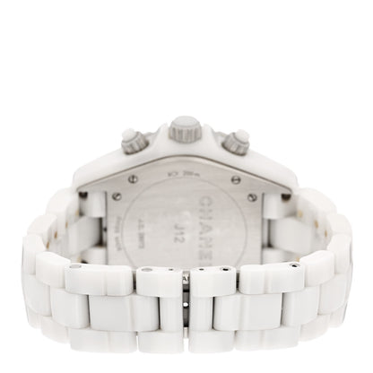 Chanel Stainless Steel Ceramic 41mm J12 Chronograph Automatic Watch White 3 of 4
