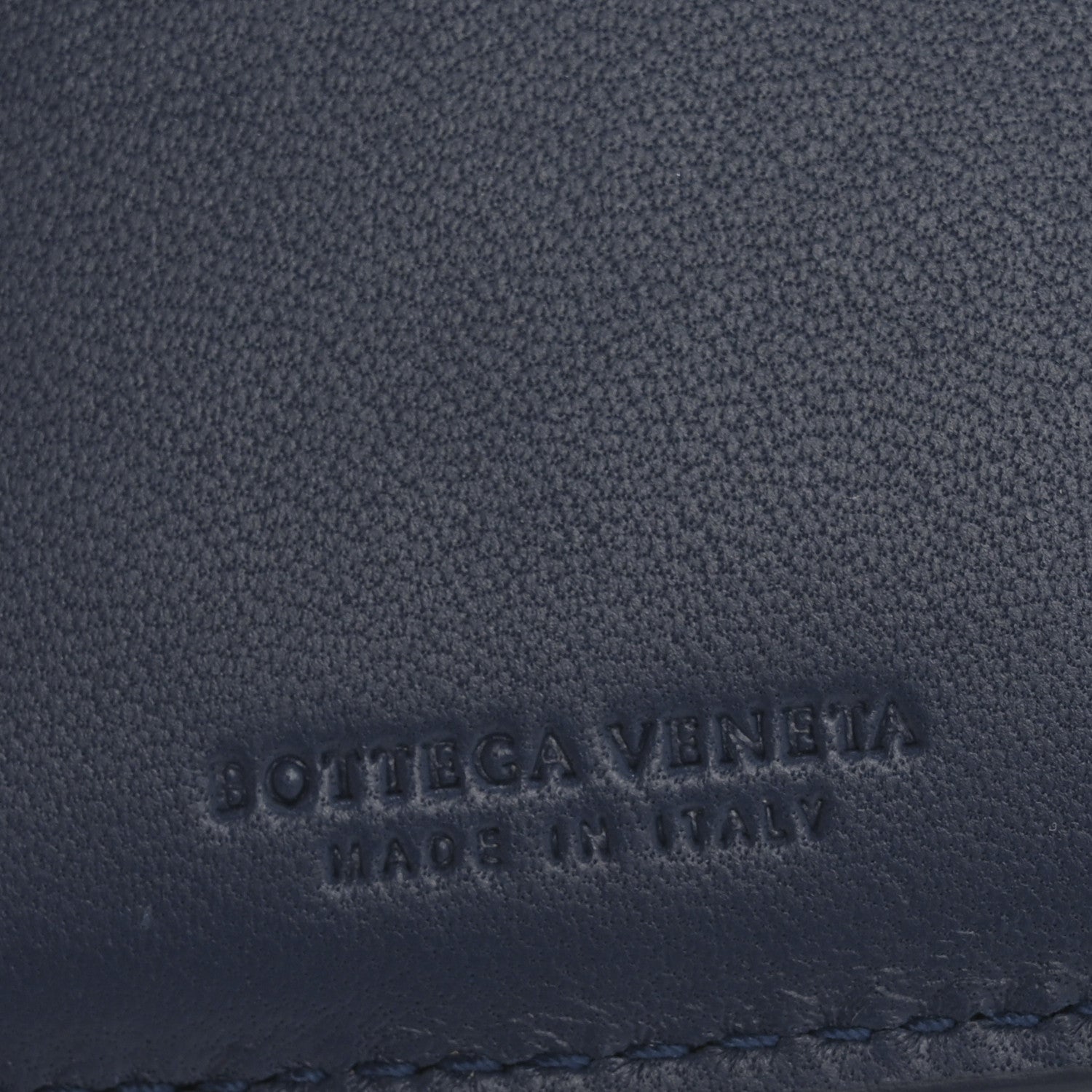 Bottega Veneta Nappa Intrecciato Bifold Zip Wallet Navy 6 of 10