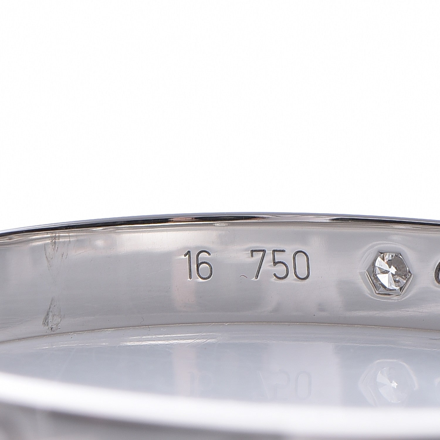 Cartier 18K White Gold 4 Diamond LOVE Bracelet 16 5 of 10