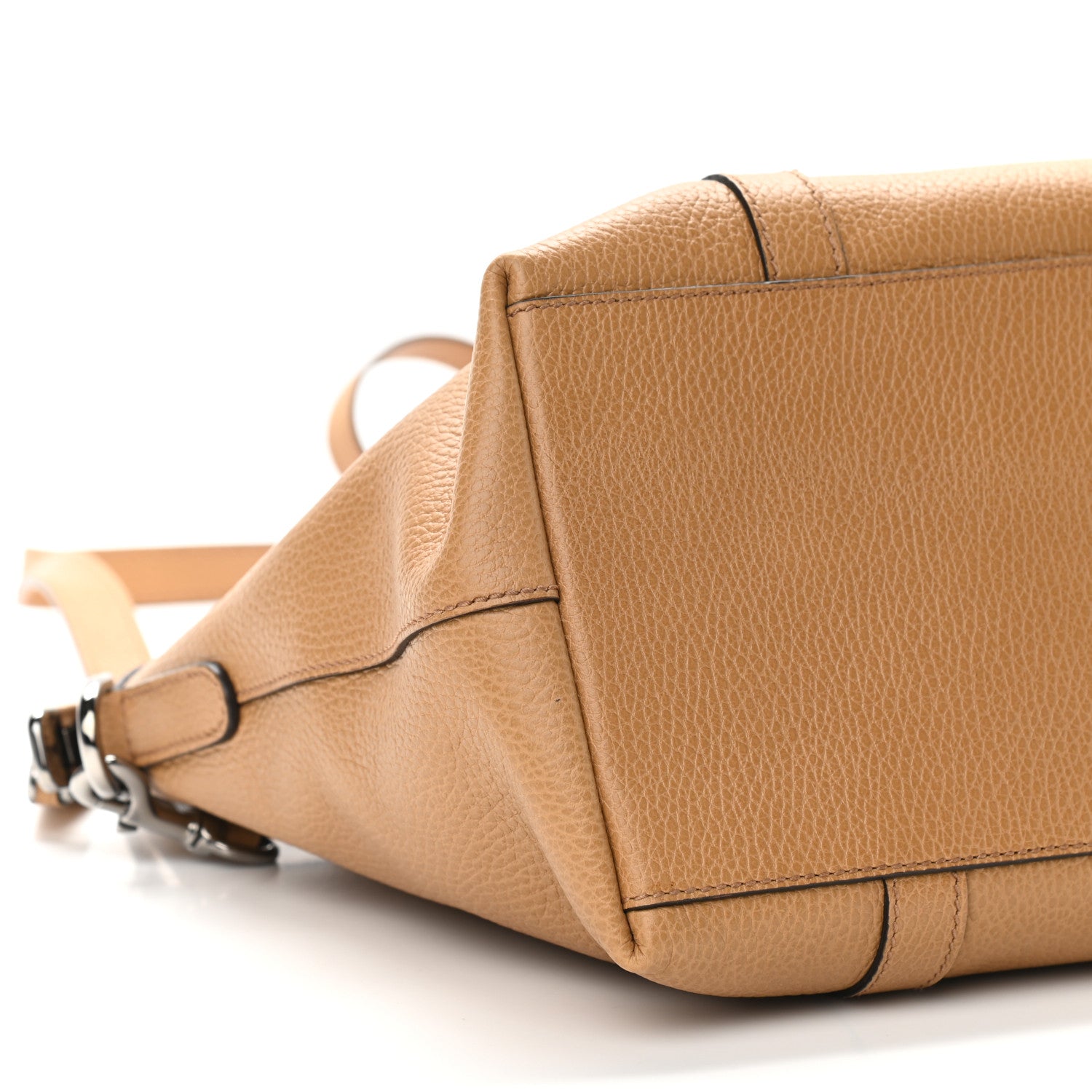 Gucci Pebbled Calfskin Medium GG Convertible Dome Satchel Beige 9 of 12