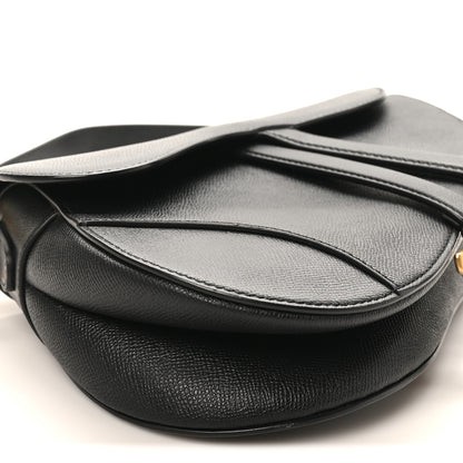 Christian Dior Grained Calfskin Saddle Bag Black 9 of 10