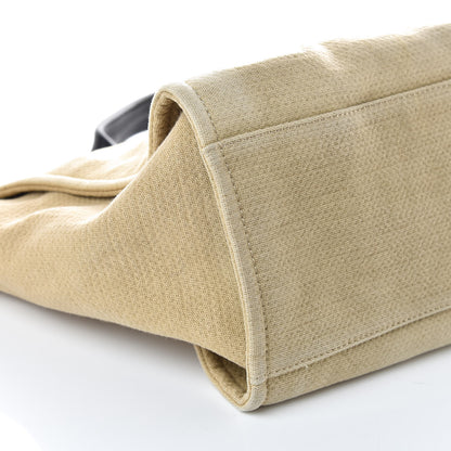 Chanel Canvas Large Deauville Tote Beige Black 9 of 10