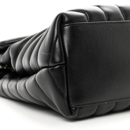 Saint Laurent Calfskin Y Quilted Monogram Medium Loulou Chain Satchel Black 10 of 12