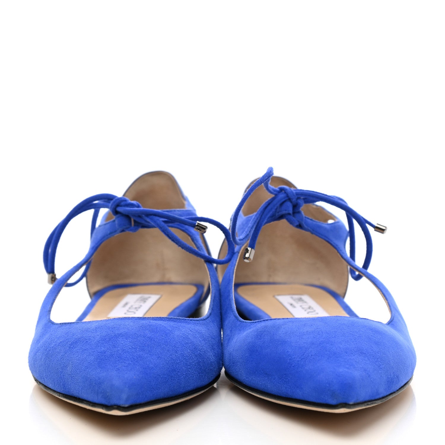 Jimmy Choo Suede Vanessa Flats 40 Cobalt Blue 2 of 7