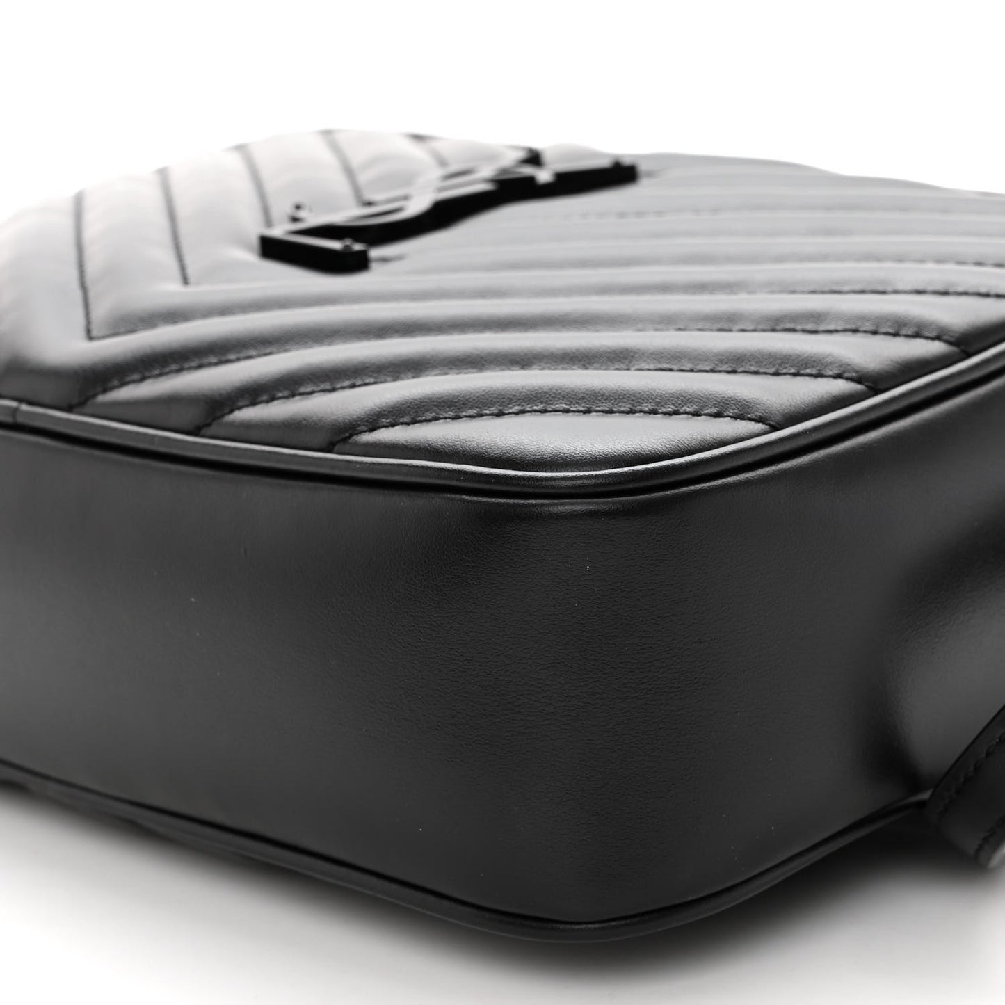 Calfskin Matelasse Monogram Monochrome Lou Camera Bag Black