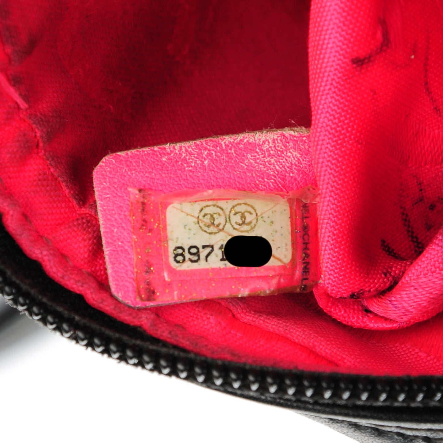 Calfskin Quilted Small Cambon Messenger Black