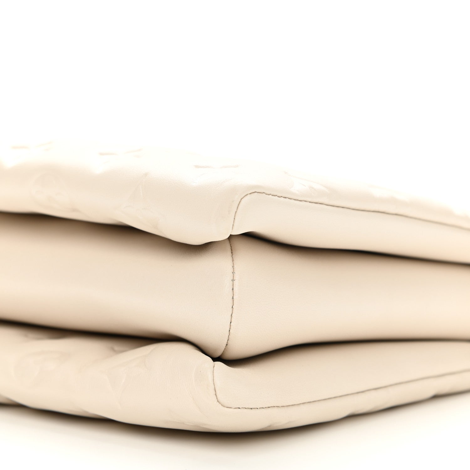Louis Vuitton Lambskin Embossed Monogram Coussin PM Beige Cream 10 of 11