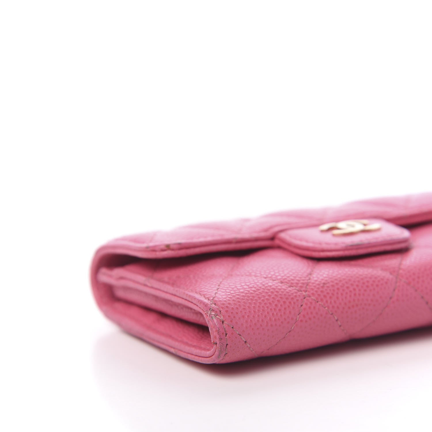 Chanel Caviar Quilted Card Flap Holder Pink 9 of 14