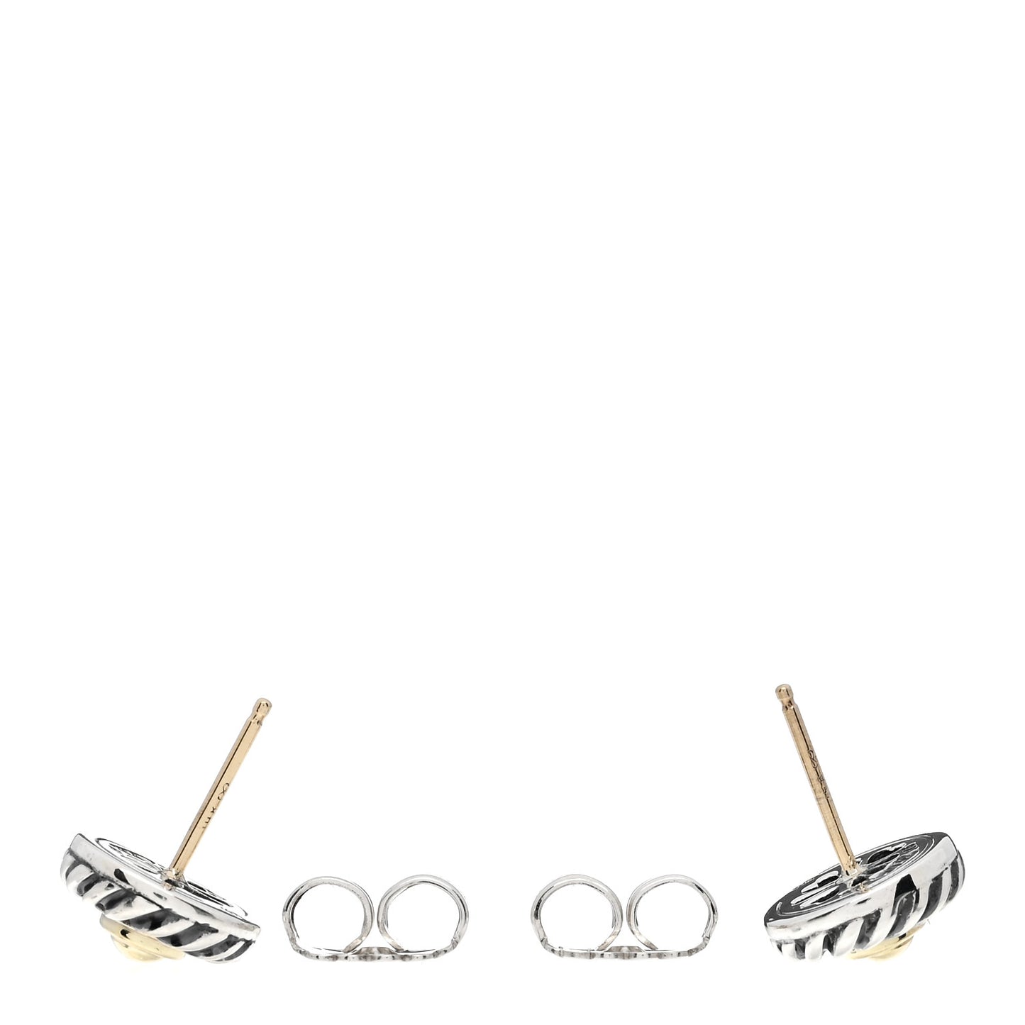 Sterling Silver 14K Yellow Gold Cookie Earrings