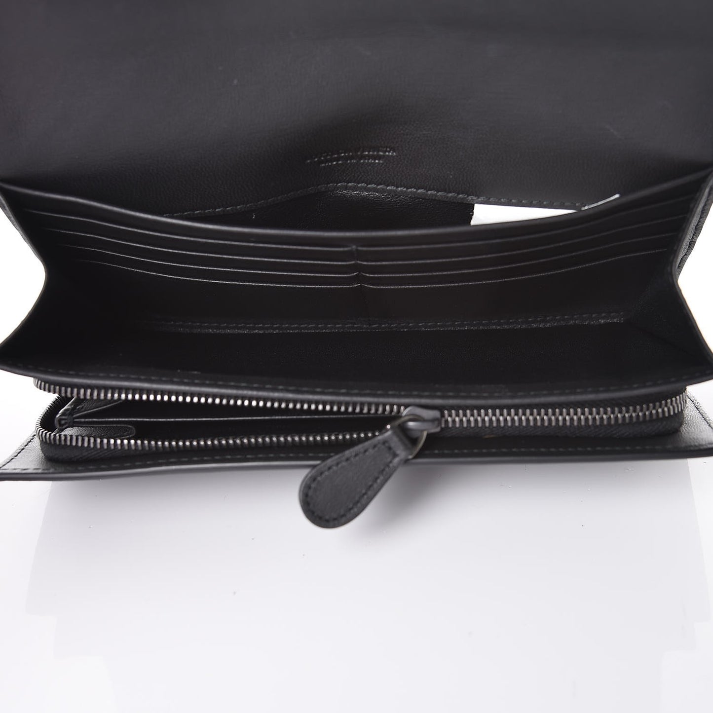 Nappa Intrecciato Continental Flap Wallet Black