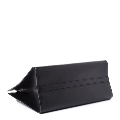 Prada Saffiano Cuir Calfskin Medium Monochrome Top Handle Tote Black 3 of 4