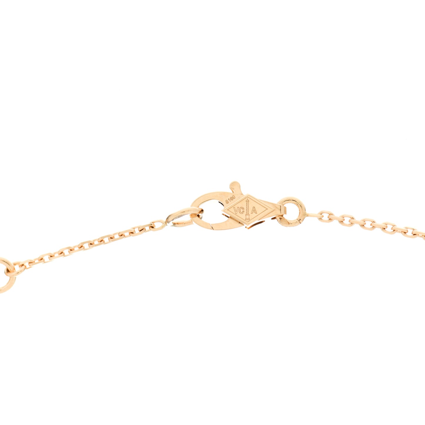 18K Yellow Gold Mother of Pearl Sweet Alhambra Pendant Necklace