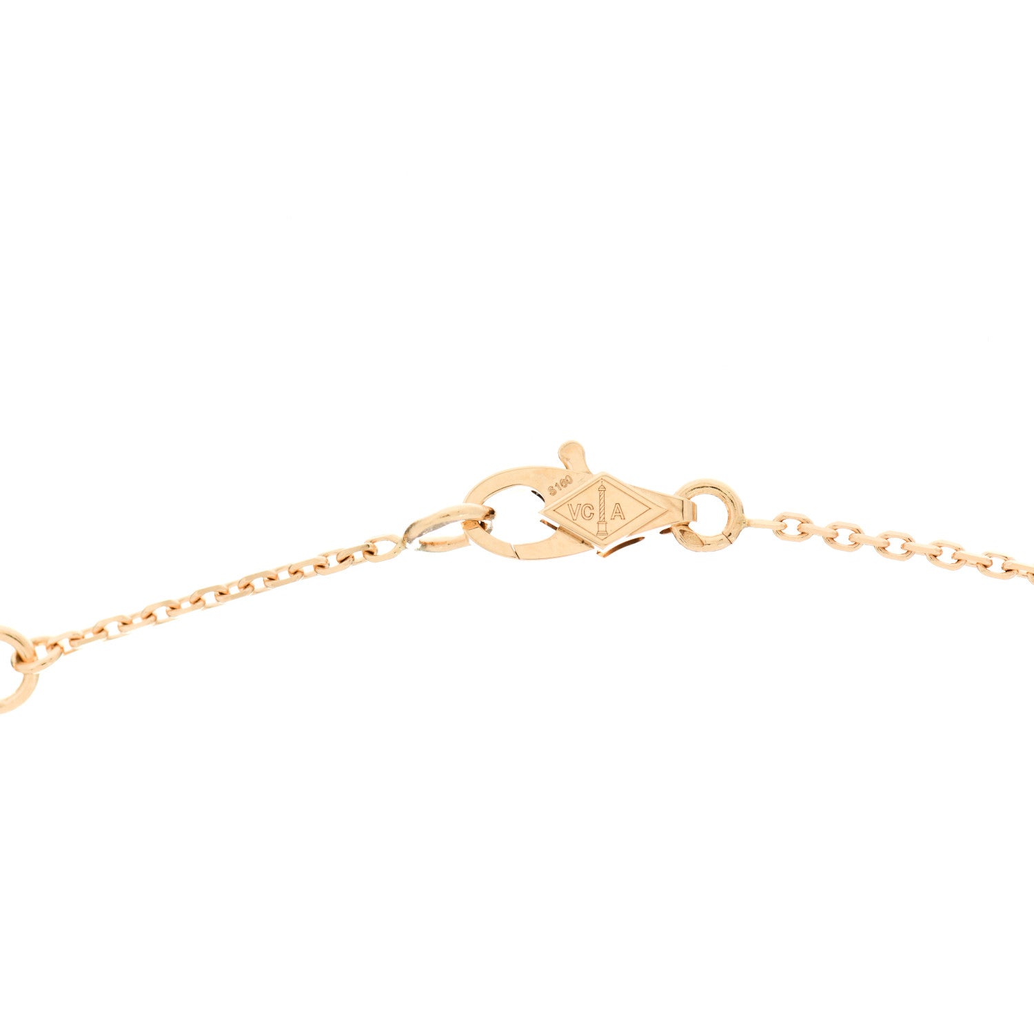 Van Cleef & Arpels 18K Yellow Gold Mother of Pearl Sweet Alhambra Pendant Necklace 4 of 7