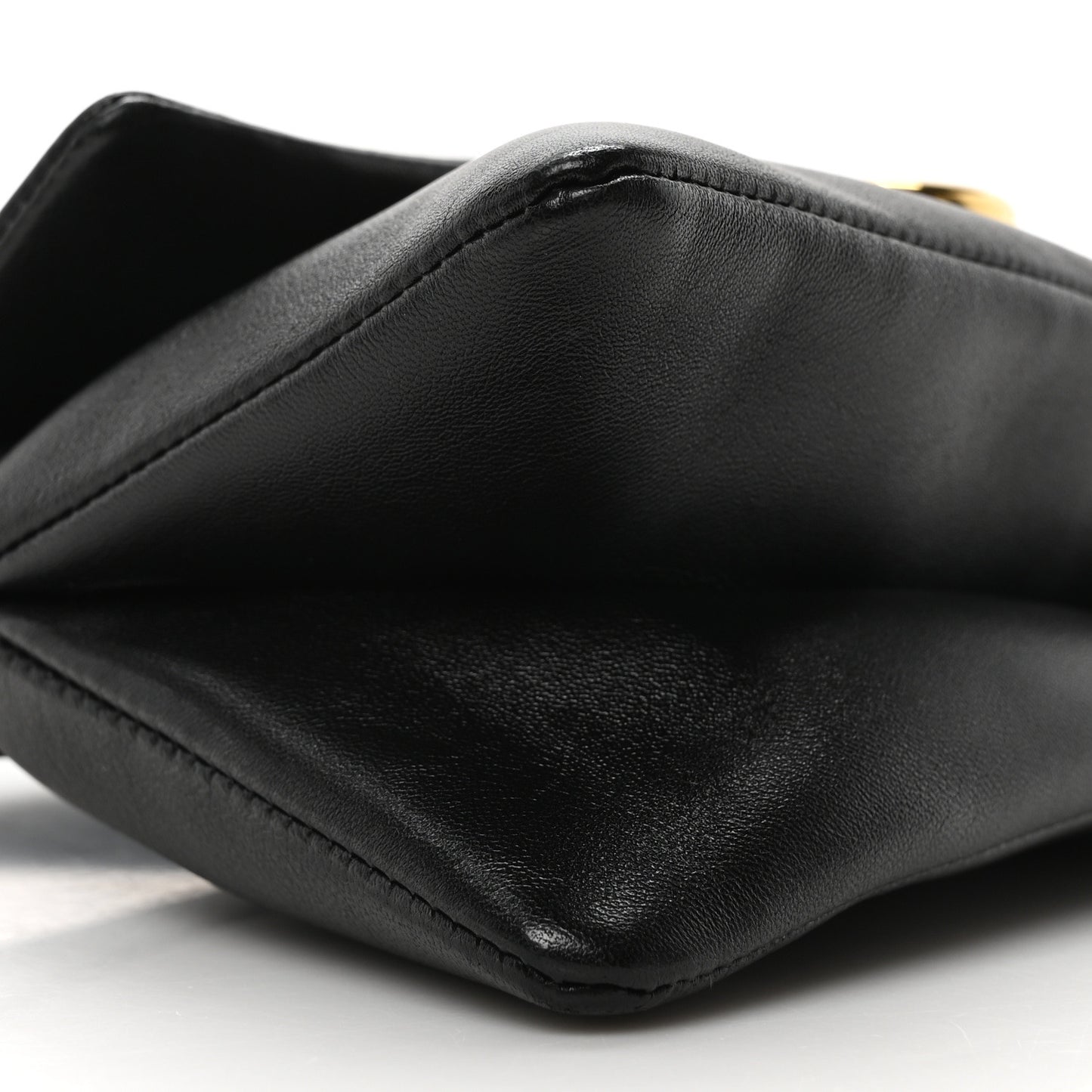 Lambskin Small Faye Top Handle Bag Black