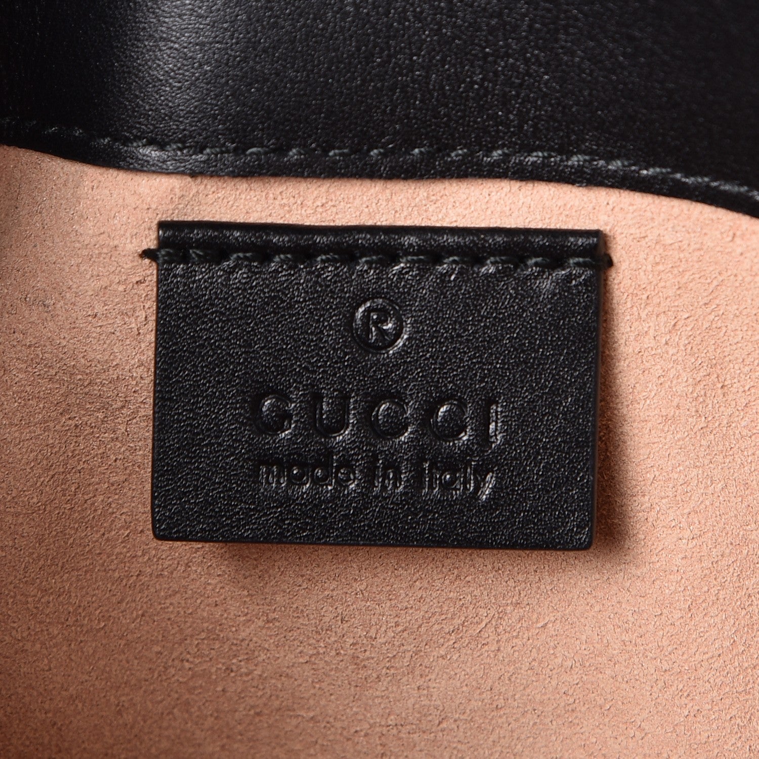 Gucci Calfskin Matelasse Super Mini GG Marmont Shoulder Bag Black 7 of 9