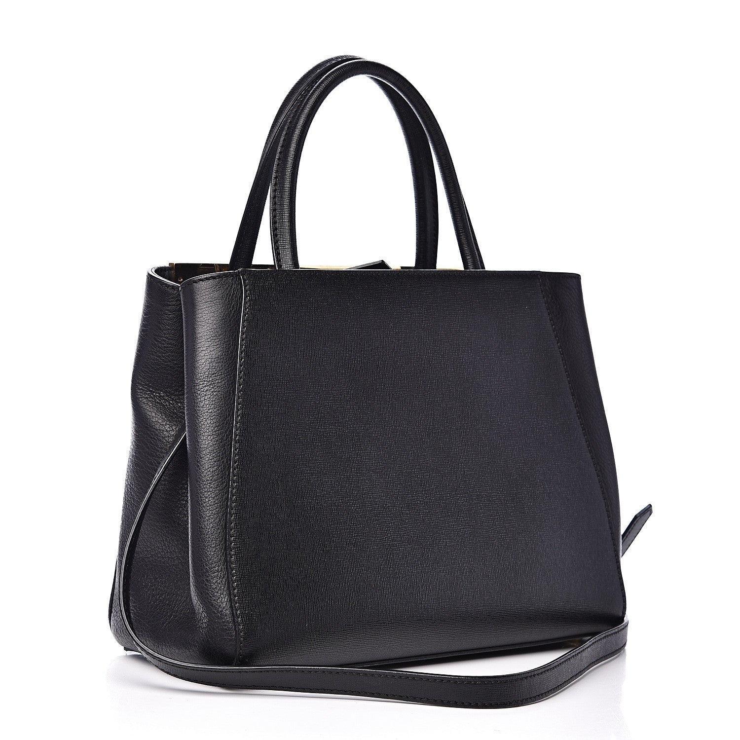 Fendi Vitello Elite Petite 2Jours Tote Black 2 of 9