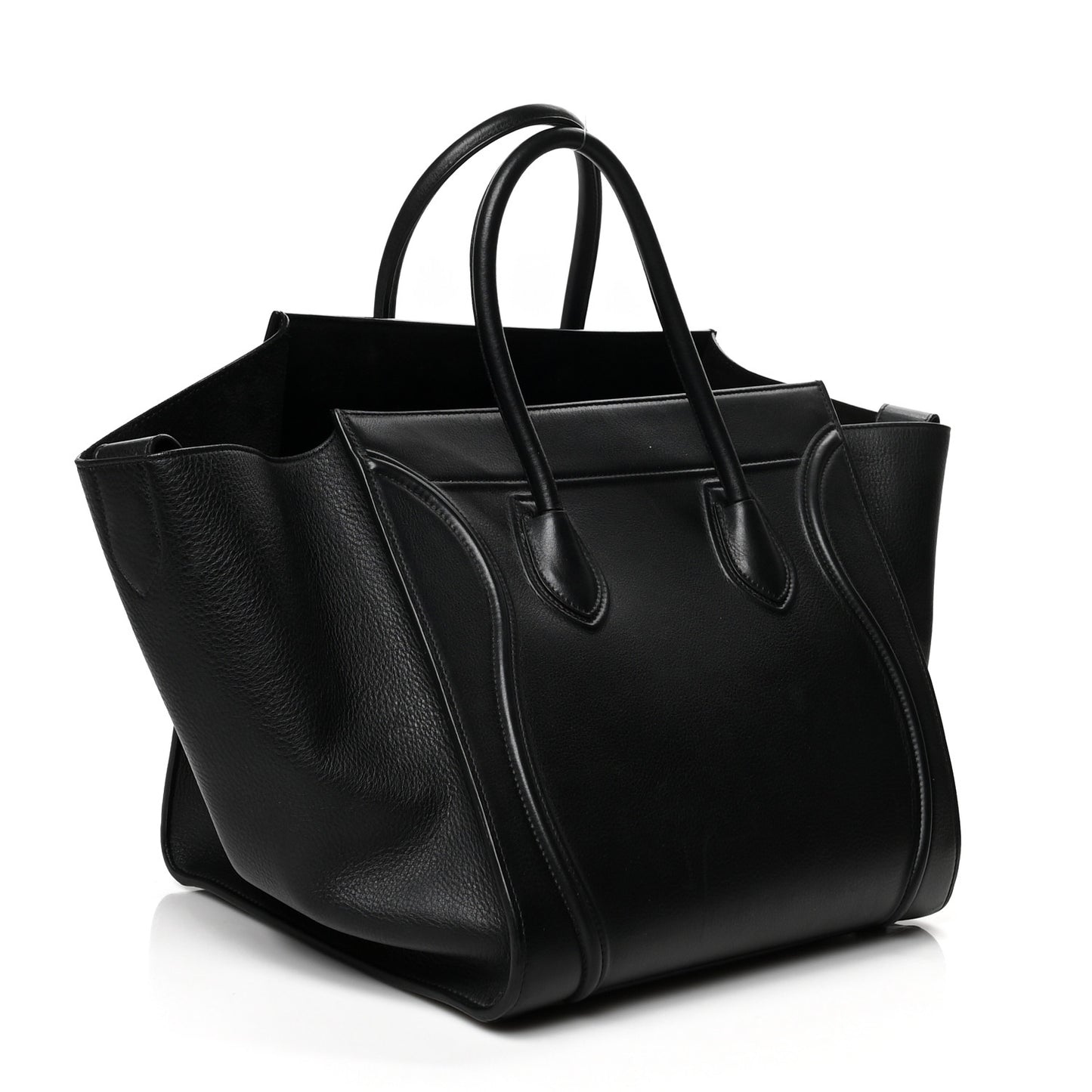 Grained Calfskin Medium Phantom Luggage Black