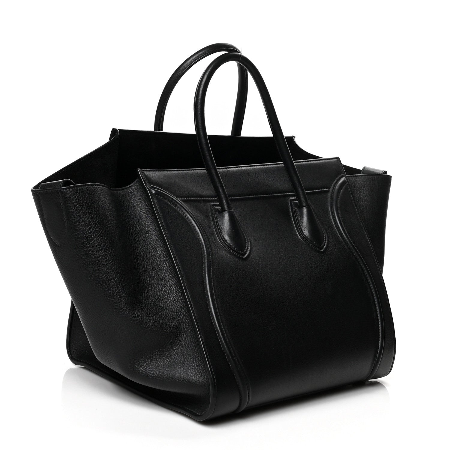 Celine Grained Calfskin Medium Phantom Luggage Black 3 of 8