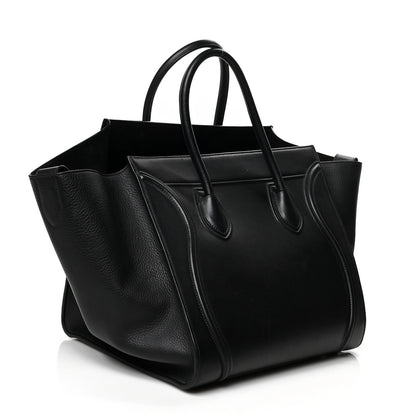 Celine Grained Calfskin Medium Phantom Luggage Black 3 of 8