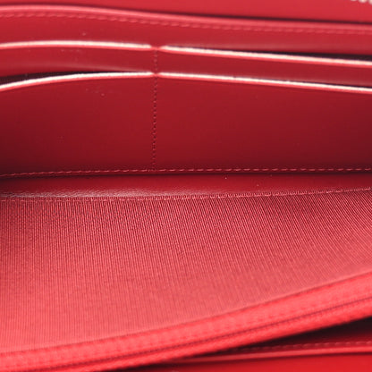 Chanel Glazed Calfskin Quilted Small Coco Boy Zip Around Wallet Red 5 of 9