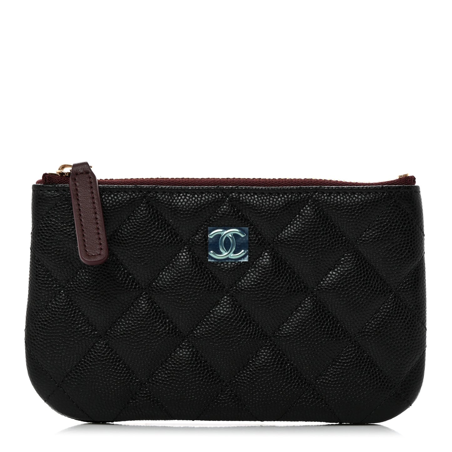 Caviar Quilted Small Pouch Black
