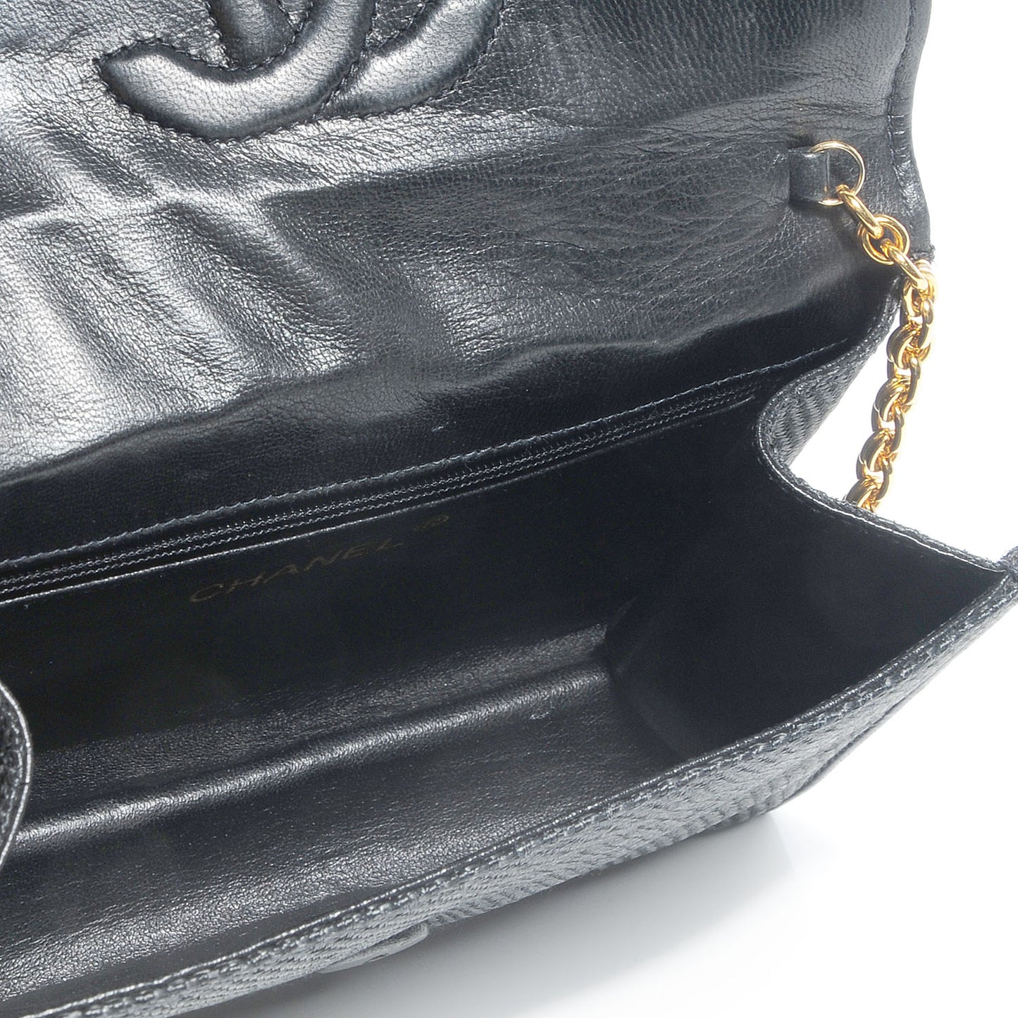 Woven Raffia Tassel Mini Flap Black