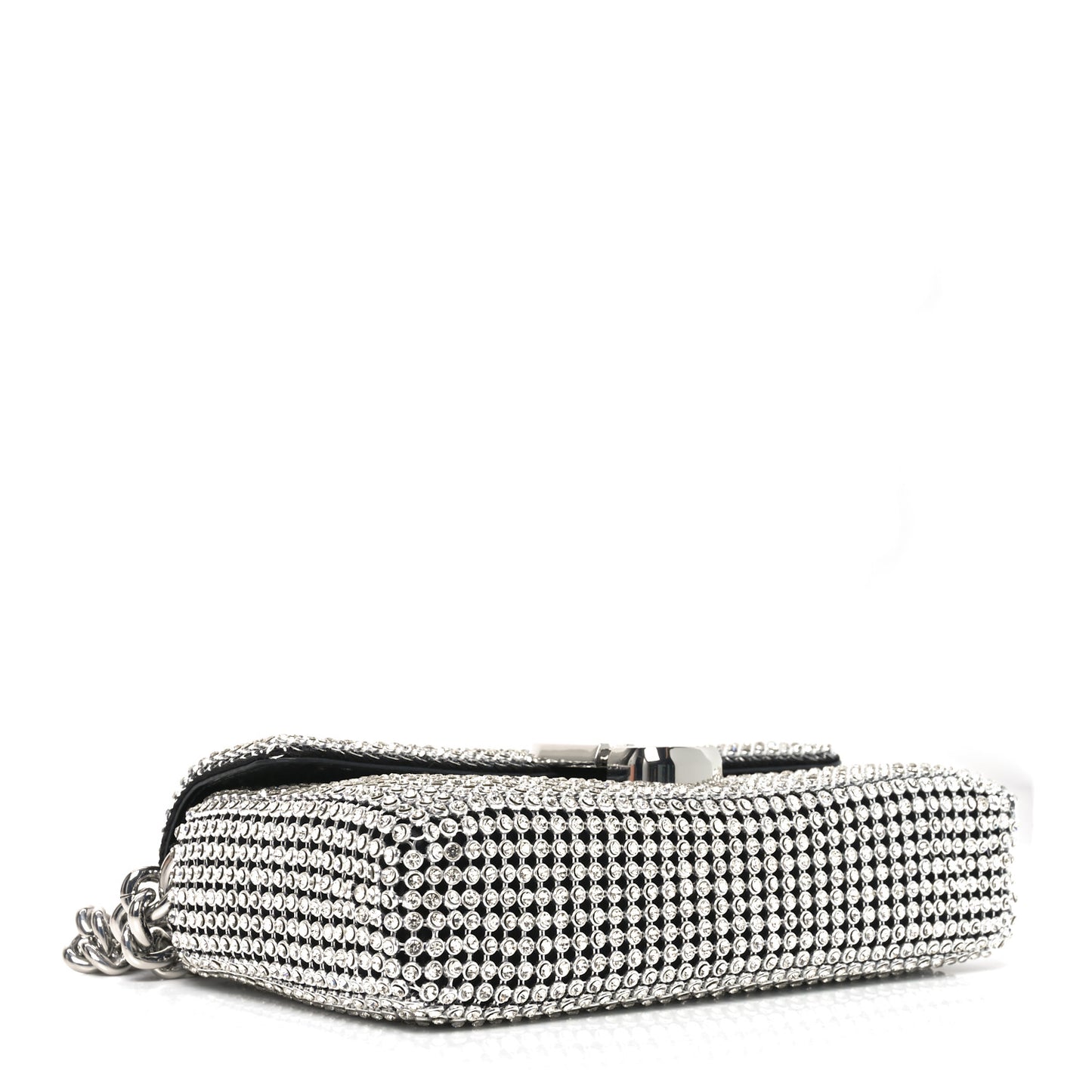The Rhinestone J Marc Mini Shoulder Bag Silver