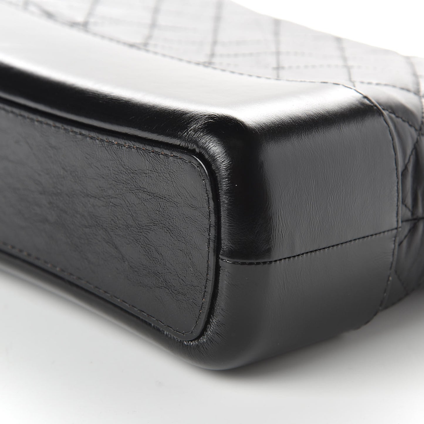 Aged Calfskin Quilted Medium Gabrielle Hobo Black