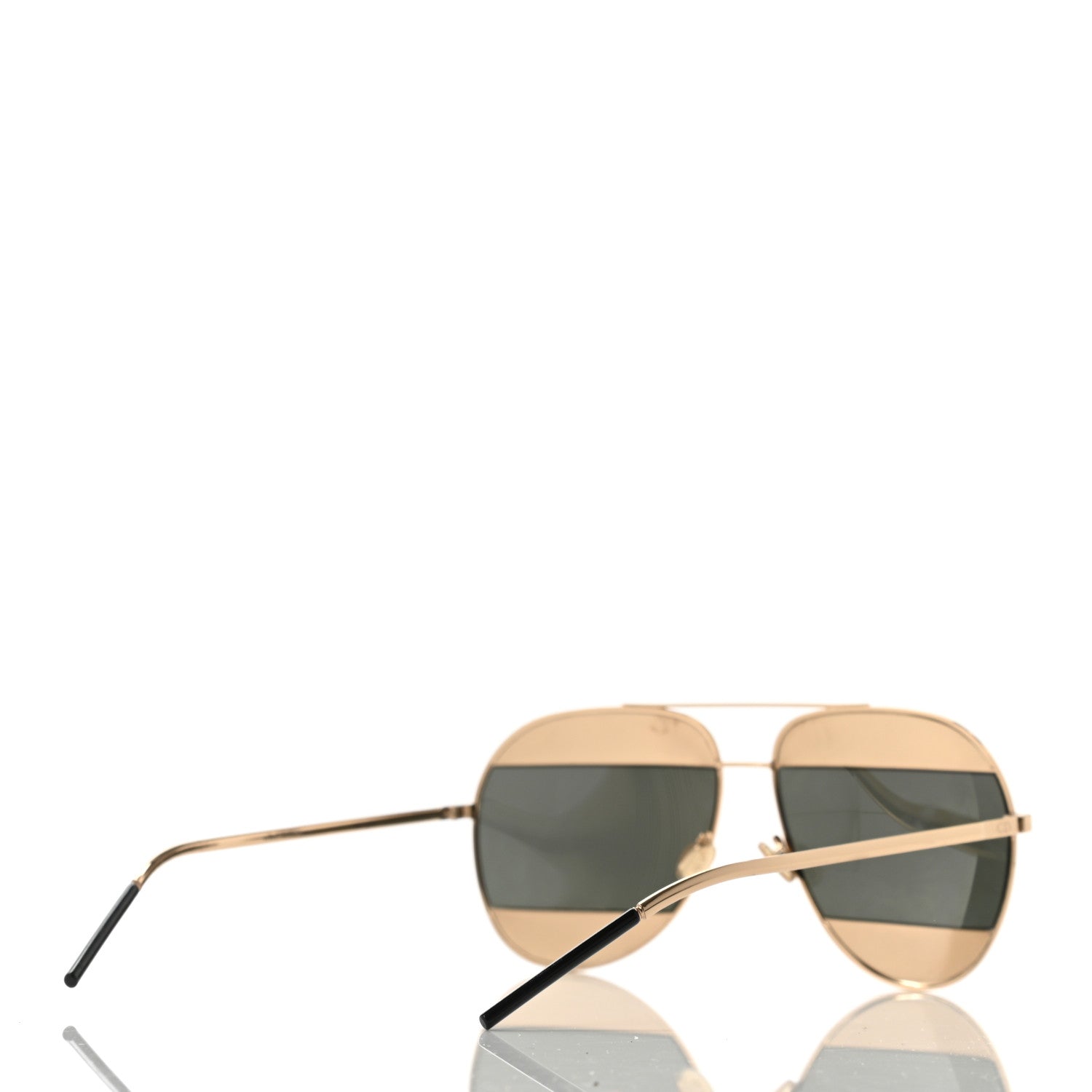 Christian Dior Split 1 Aviator Sunglasses Gold 4 of 6