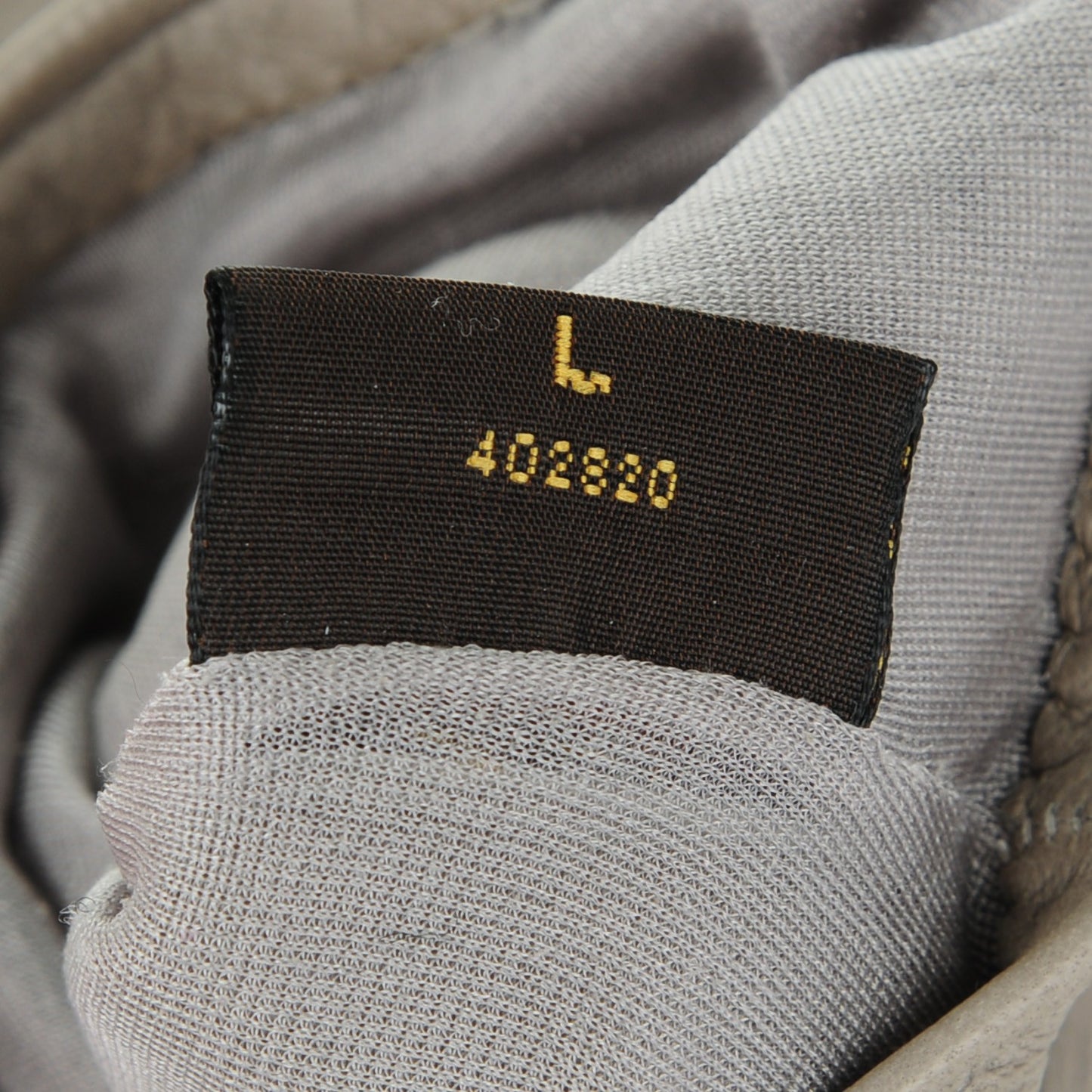 Ostrich Lambskin Gloves L Gris