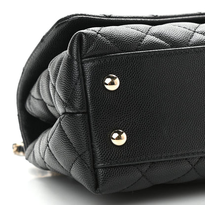Chanel Caviar Quilted Mini Coco Handle Flap Black 8 of 9