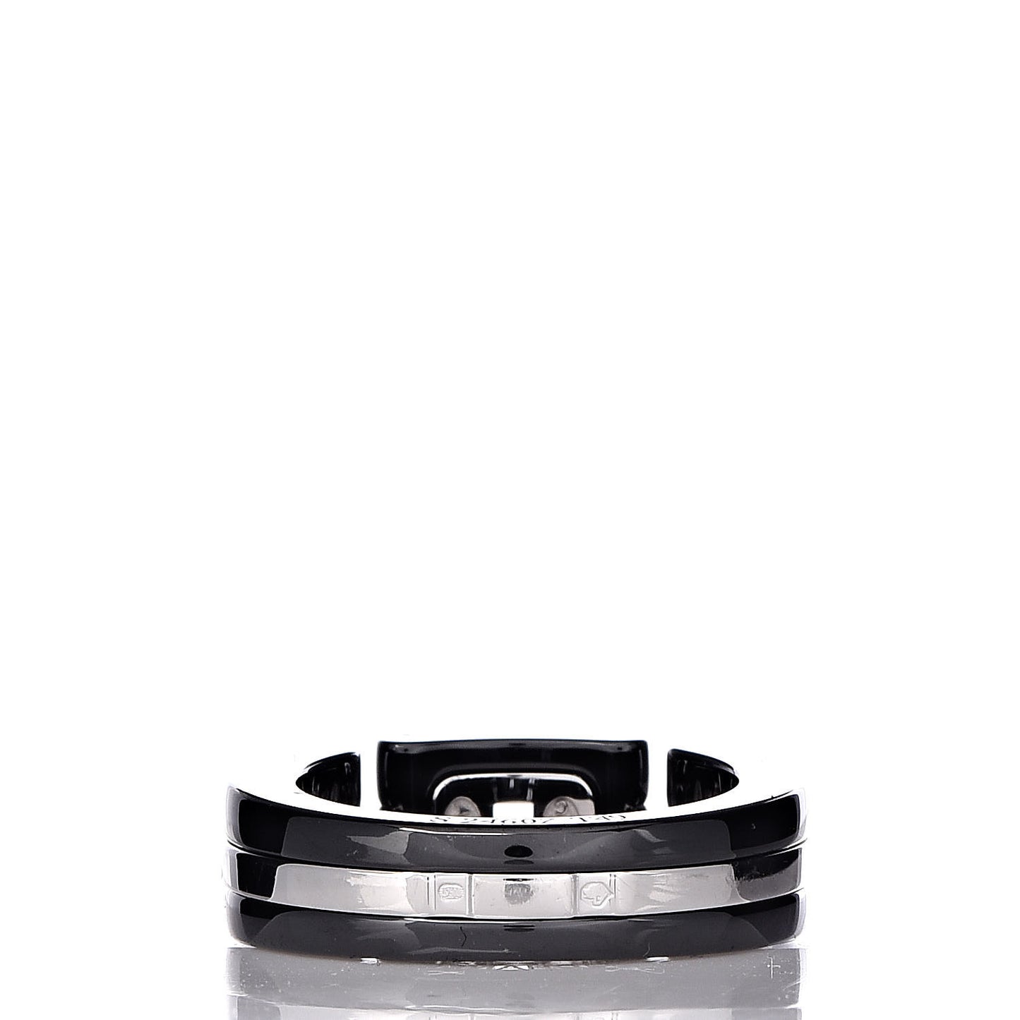 18K White Gold Ceramic Medium Ultra Ring 49 4.75 Black