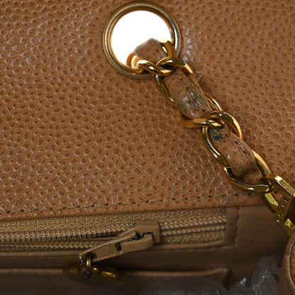Chanel Caviar Quilted Medium Single Flap Beige 11 of 12