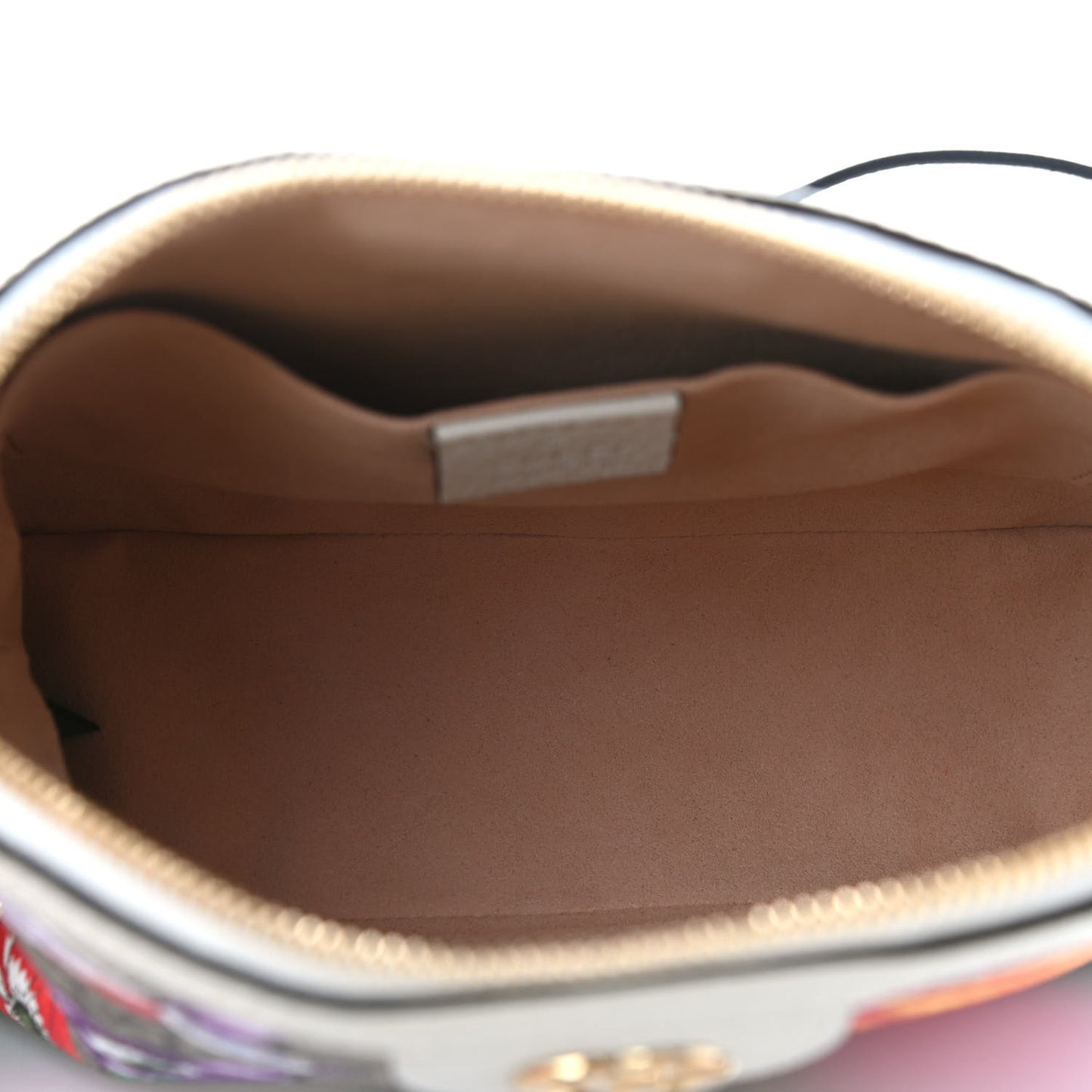 GG Supreme Monogram Flora Web GG Small Ophidia Dome Shoulder Bag White