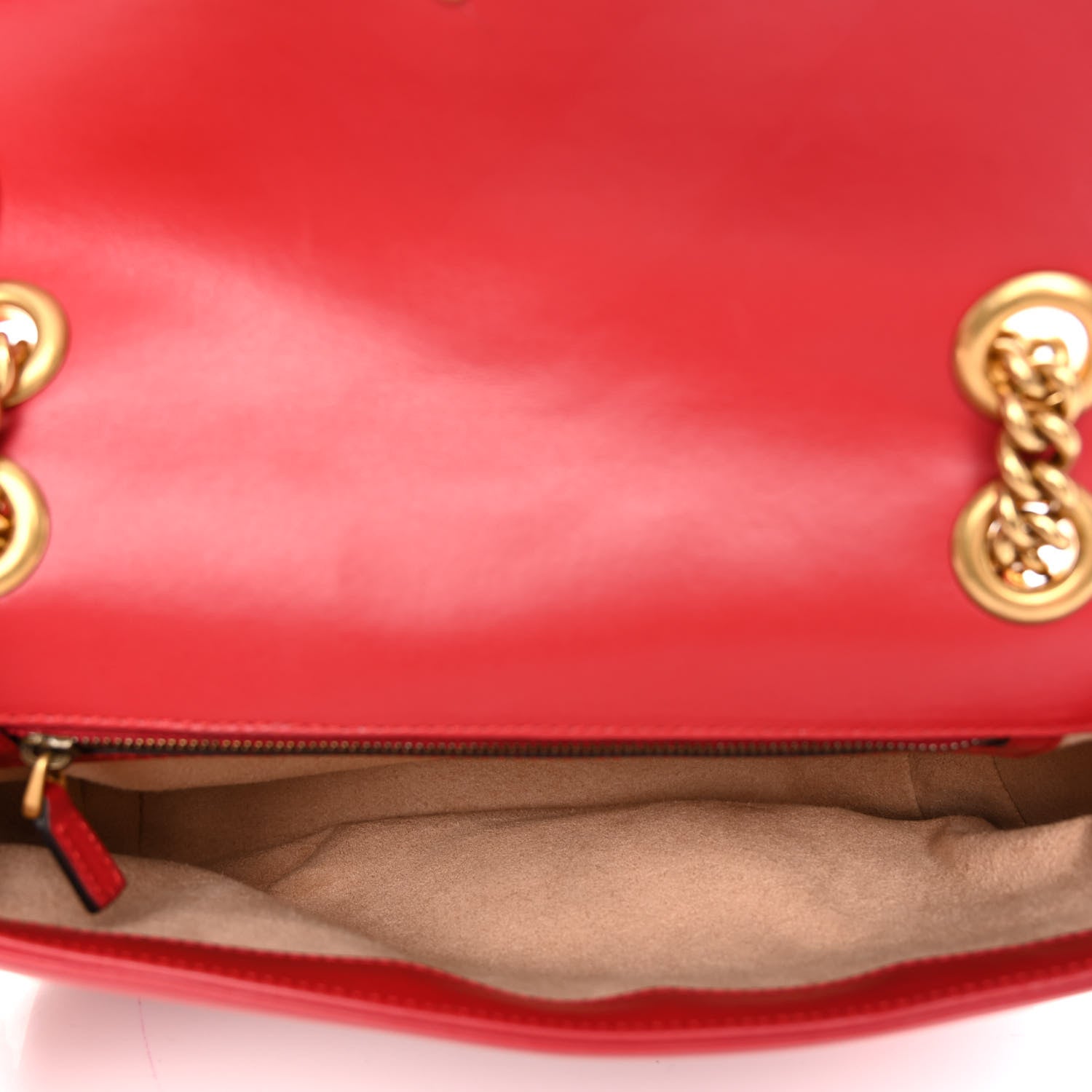 Gucci Calfskin Matelasse Small GG Marmont Shoulder Bag Hibiscus Red 5 of 10