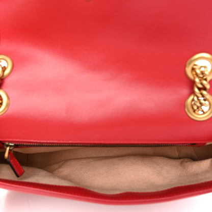 Gucci Calfskin Matelasse Small GG Marmont Shoulder Bag Hibiscus Red 5 of 10