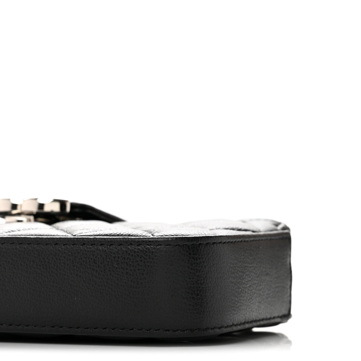 Chanel Grained Calfskin Quilted CC Box Clutch With Chain Black 11 of 12